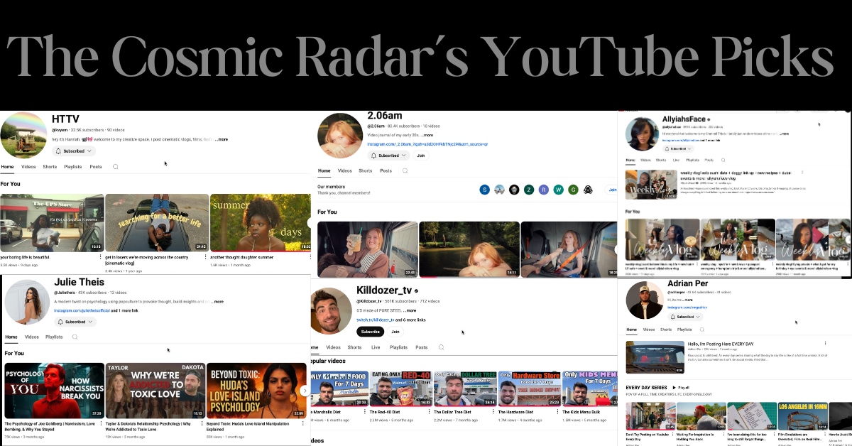 6 YouTube Creators I’m Watching Right Now (New + Seasoned Channels Worth Binging)